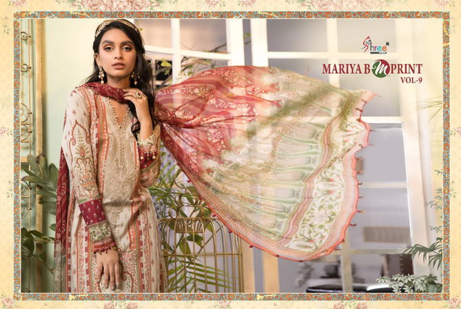 Shree Mariya B Mprint 9 Latest Fancy Pure Cotton Print With Exclusive Embroidery Pakistani Salwar Suits Collection